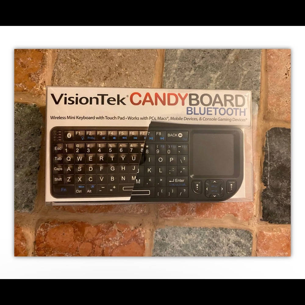VisionTek 900335 CANDYBOARD BlueTooth Mini Keyboard Brand New.